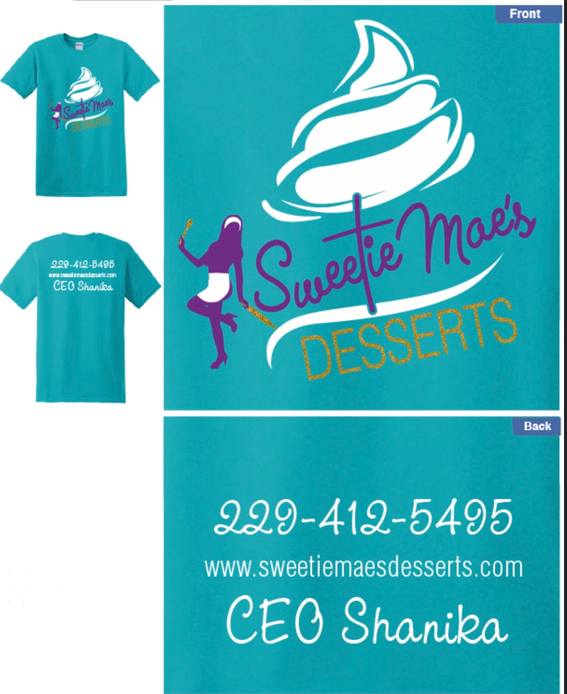 Sweetie Mae's Desserts Shirts